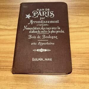 Plan de Paris par Arrondissement Pocket Guide Tourism Maps Travel Geography K1FR